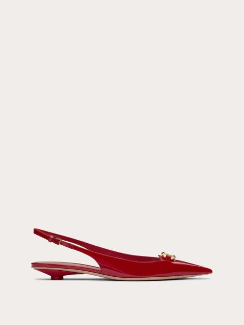 THE BOLD EDITION VLOGO SLINGBACK BALLERINA IN PATENT LEATHER 20MM