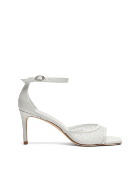 Stuart Weitzman 75mm Nudistia Crystal sandals