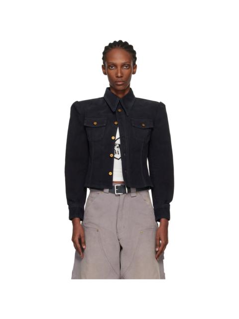 WILLY CHAVARRIA Black Denim Chavela L/S Shirt