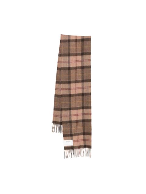 Barbour tartan fringed scarf