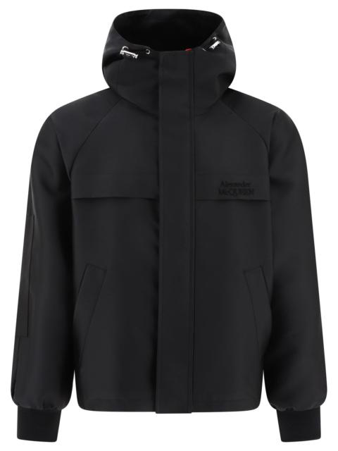 Alexander McQueen Jacket With Embroidered Logo Jackets Black