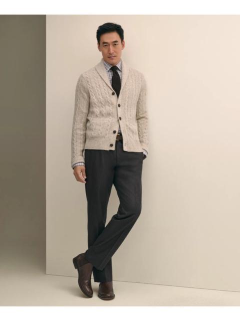 Brooks Brothers Traditional Fit Wool Flannel Dress Pants