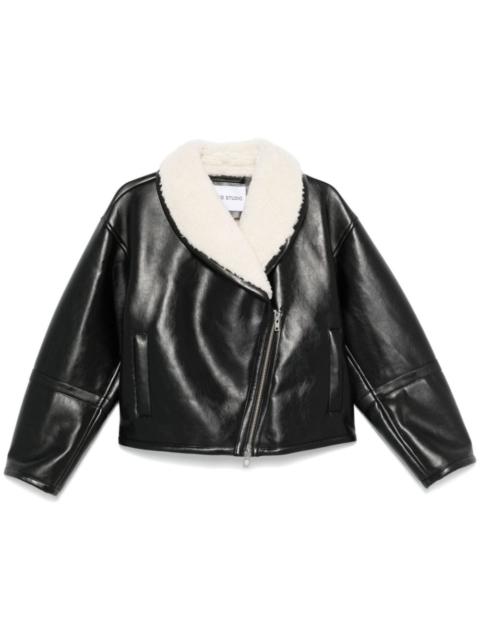 STAND STUDIO faux-leather biker jacket