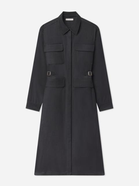 CO Workwear Shirt Dress in Wool