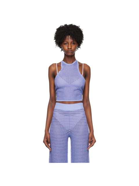 REMAIN Birger Christensen Purple Self-Tie Tank Top