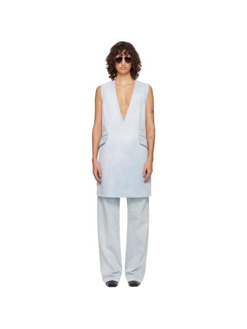 MM6 Maison Margiela Blue Flap Pocket Denim Minidress