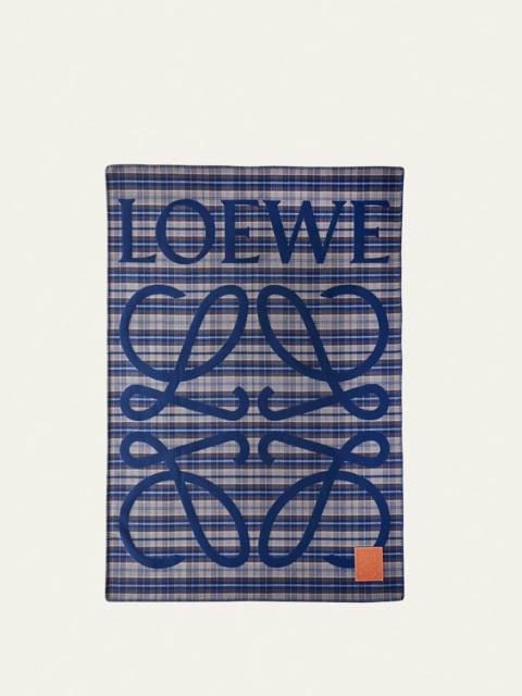 Loewe Logo Check Cashmere Blanket