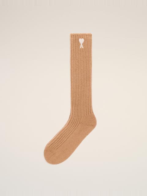 AMI Paris BROWN WOOL AMI DE COEUR SOCKS