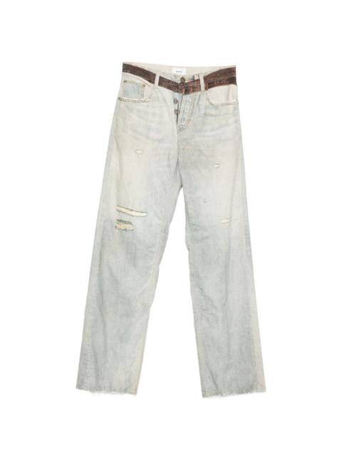 HAIKURE Bonnie printed-belt trousers