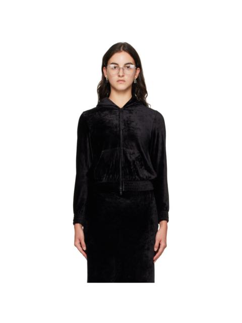 BALENCIAGA Black BB Paris Strass Hoodie