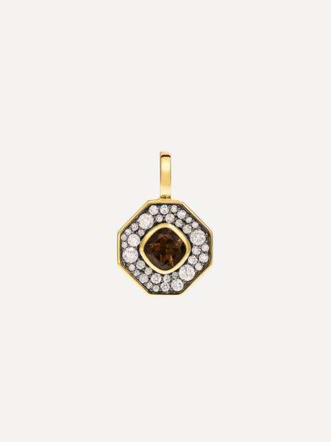 By Pariah 14ct Gold Reverie Smokey Quartz and Diamond Pendant