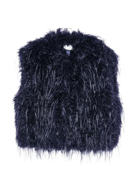 forte_forte feather-effect sleeveless jacket