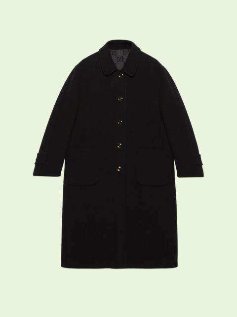 Reversible GG wool coat