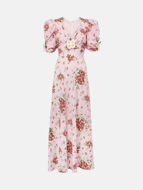RODARTE Floral silk cocktail dress