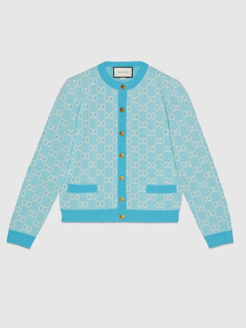 GUCCI GG cotton wool piquet cardigan