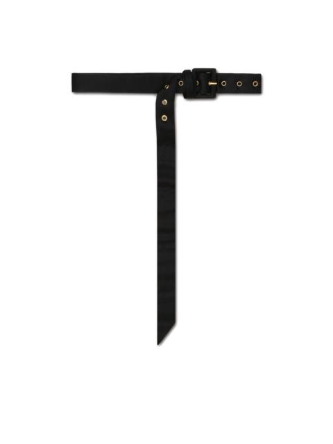 Nanushka satin-effect square-buckle belt