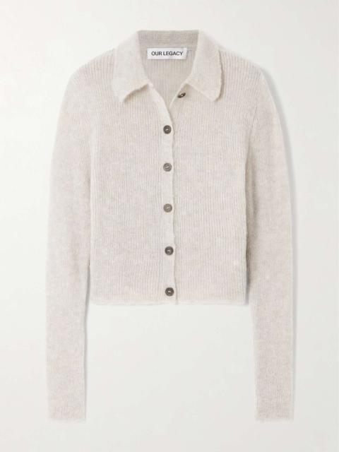 Our Legacy Mazzy open-knit brushed alpaca-blend cardigan