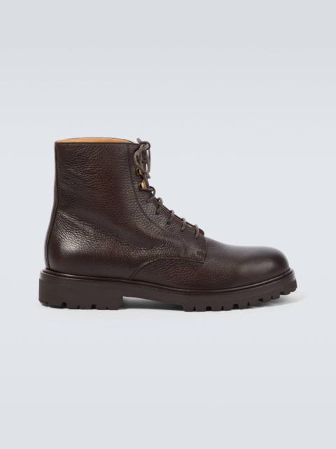 Brunello Cucinelli Leather lace-up boots