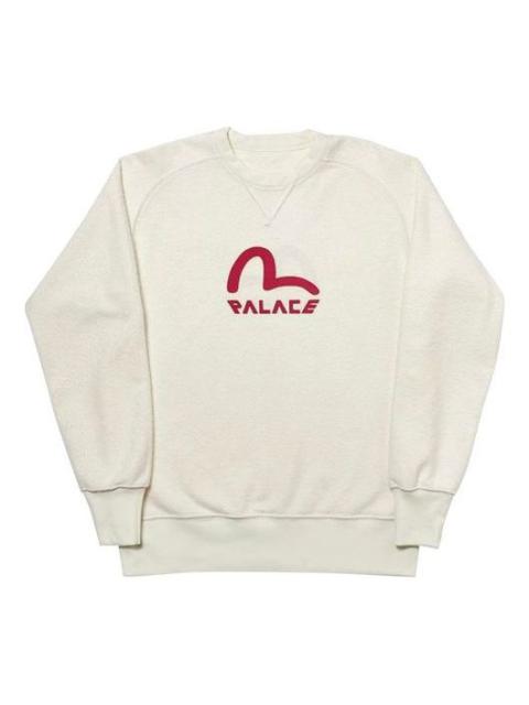 PALACE PALACE x EVISU Reversible Crew Logo Crewneck White PAL-SS20-011