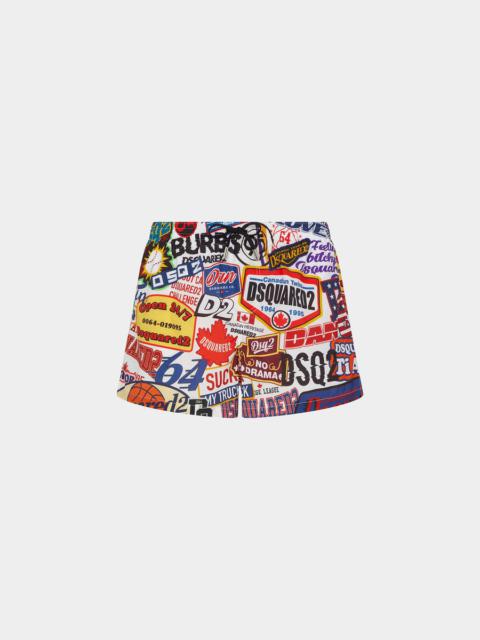 DSQUARED2 PATCH RACING BOXER MIDI