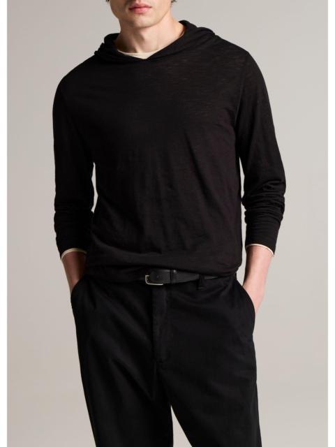 Vince Slub Pima Cotton Double-Layer Hoodie