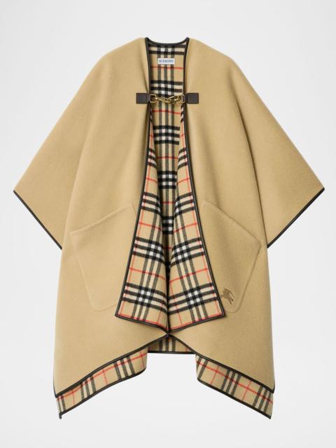 Burberry Check Cashmere Cape