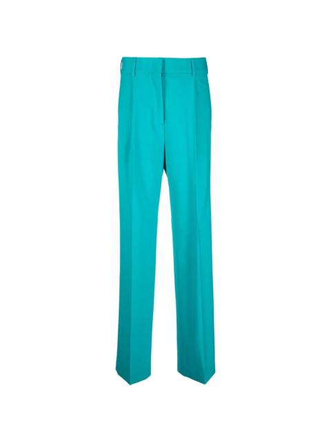 straight-leg wool trousers