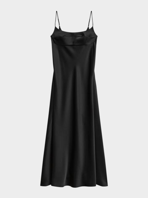 Theory Sleeveless Satin Slip Dress
