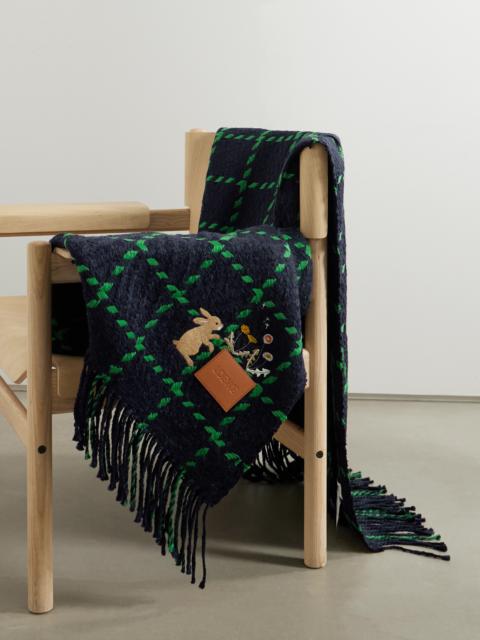 Loewe + Suna Fujita Checked Wool-blend Blanket
