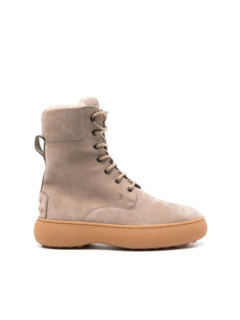ショートブーツ・ブーティ TOD'S Dove grey leather ankle boots (XXW09J0IV116RN C413) Tod's Dove Grey Leather Ankle Boots In Gray | ModeSens
