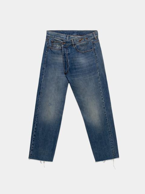 R13 Crossover Cuffed Jeans - Bergdorf Goodman