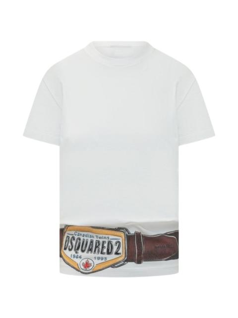 DSQUARED2 belt-print t-shirt
