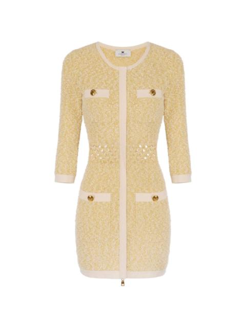 ELISABETTA FRANCHI bouclé mini dress