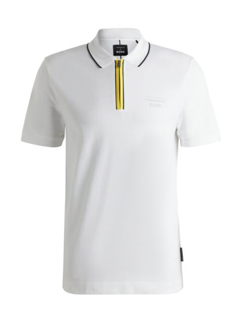 BOSS PORSCHE X BOSS STRETCH-COTTON POLO SHIRT