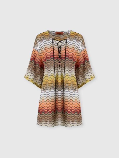 Missoni Short caftan in viscose lamé