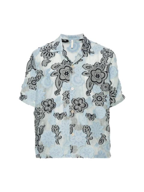 SUNFLOWER Cayo floral-embroidery shirt