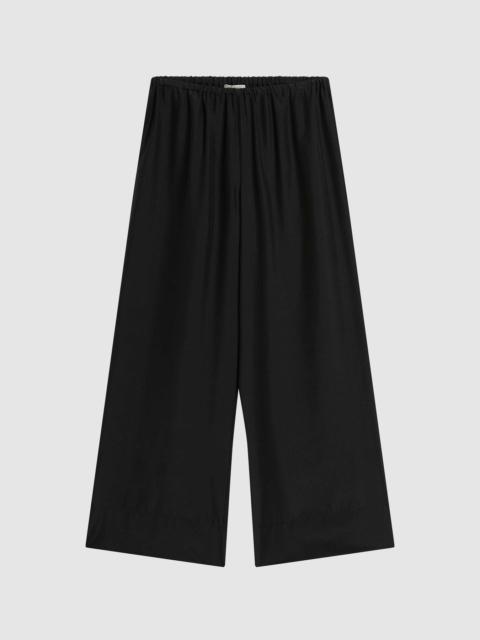 ST. AGNI Silk Grid Relaxed Pants - Black
