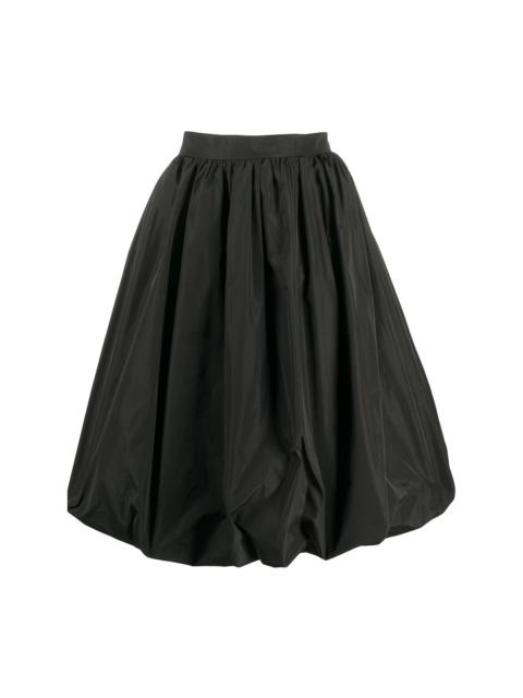 Generous bubble-silhouette skirt