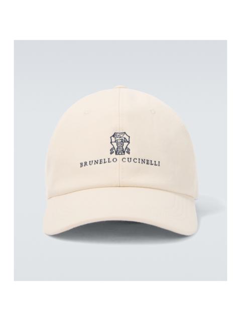 Brunello Cucinelli Logo canvas baseball cap