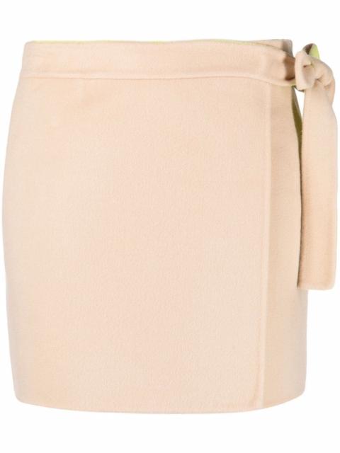 Off-White side tie fastening miniskirt