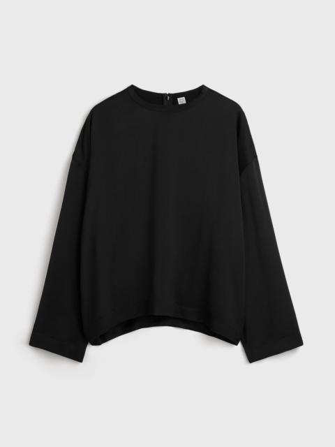 TOTEME Boxy satin top black