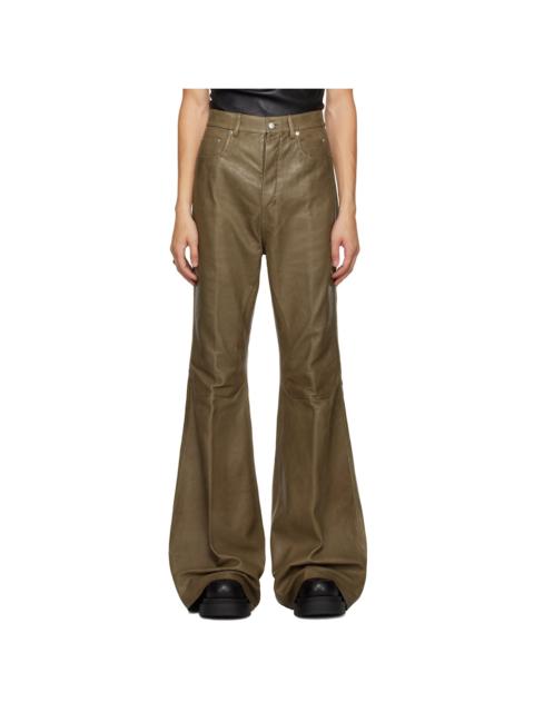 Rick Owens Brown Porterville Bolan Leather Pants