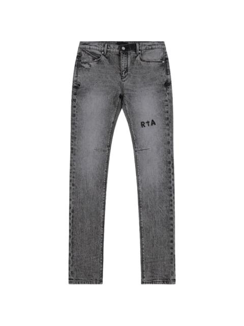 RTA Clayton logo-patch jeans
