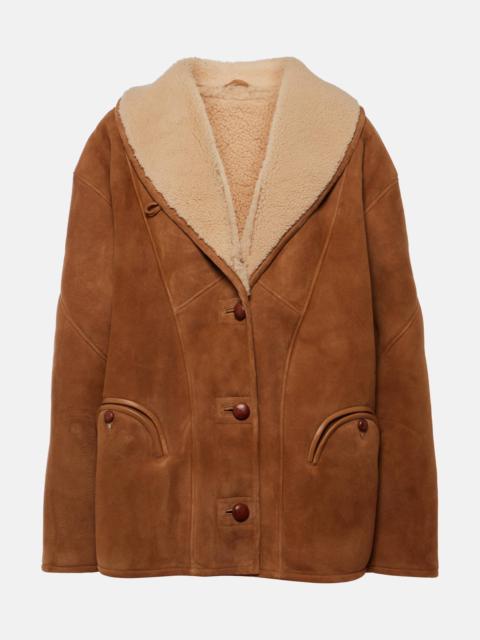 BLAZÉ MILANO Tatoosh shearling-lined suede jacket