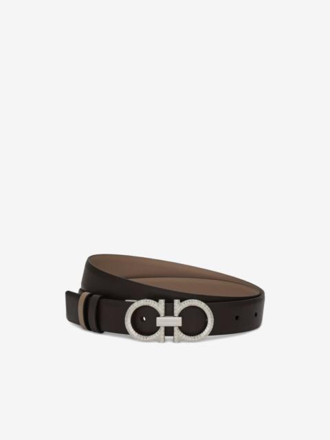 FERRAGAMO knurled-Gancini reversible and adjustable belt