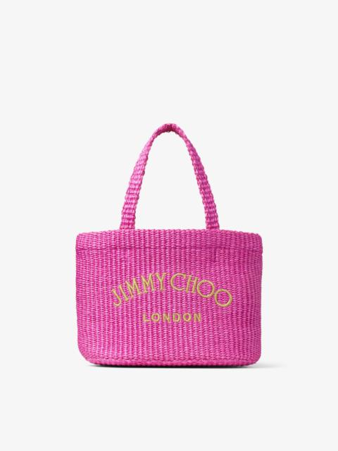 JIMMY CHOO Beach Tote Mini
Fuchsia Raffia Mini Tote Bag with Jimmy Choo Embroidery