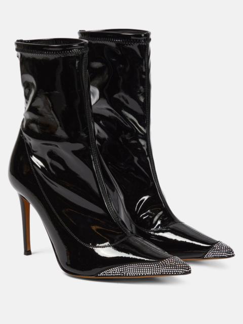 ALEXANDRE VAUTHIER Avi embellished faux leather ankle boots