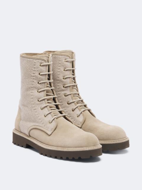 Max Mara Suede lace-up boots