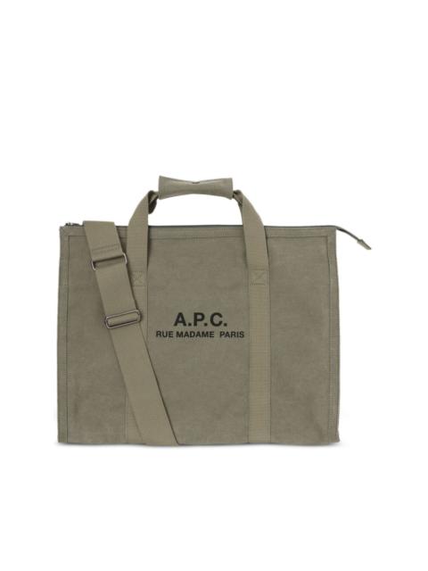 A.P.C. RÃ©cupÃ©ration canvas tote bag