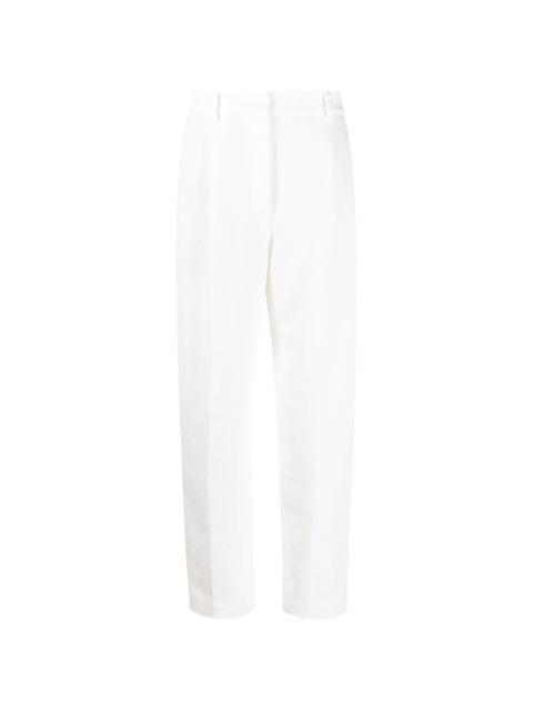 linen-cotton tapered trousers
